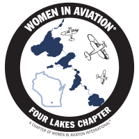 Women in Aviation Four Lakes Chapter logo